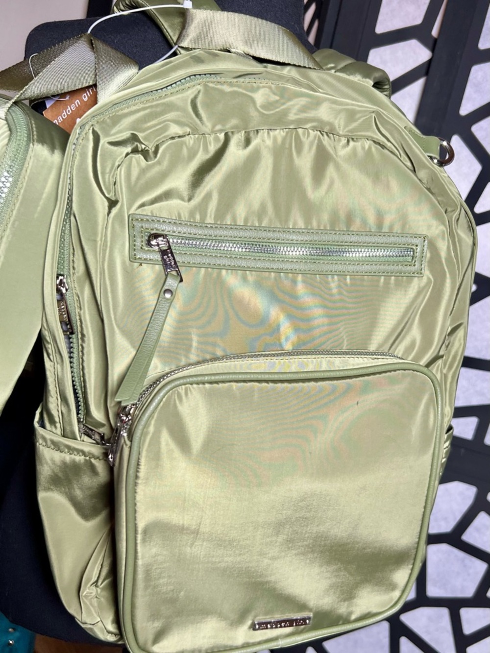 Madden Girl 2FER Unisex Nylon Olive Green Backpack, w/matching lunch tote. NWT - Picture 15 of 15